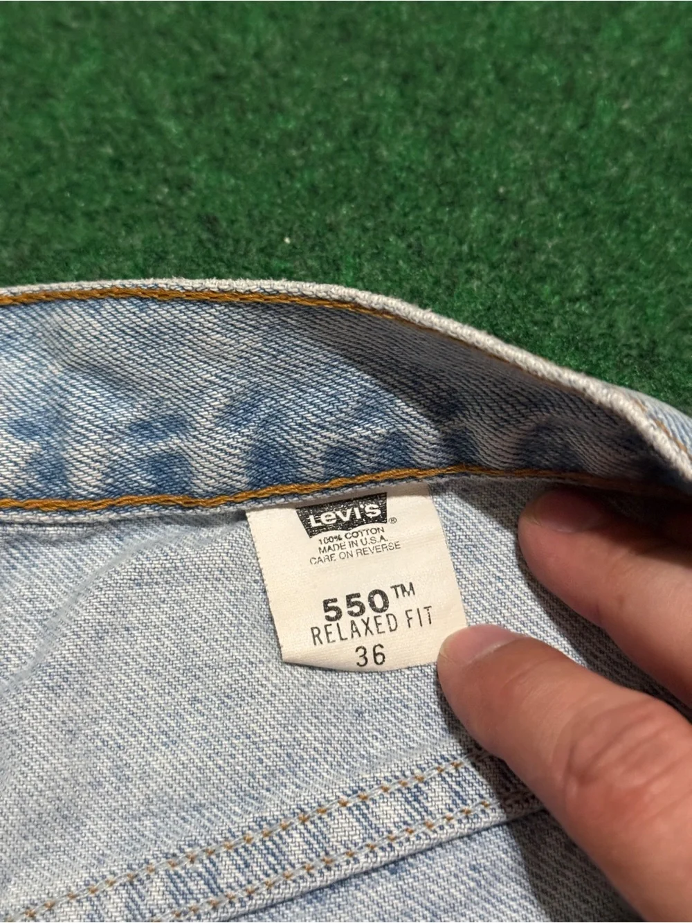 Levis Relaxed Fit Denim Shorts 36 550 Light Wash Jorts Baggy Vintage 90s